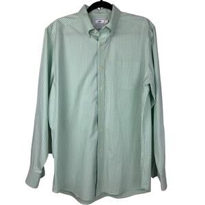 Southern Tide Men's Gingham Button Down Green Size L